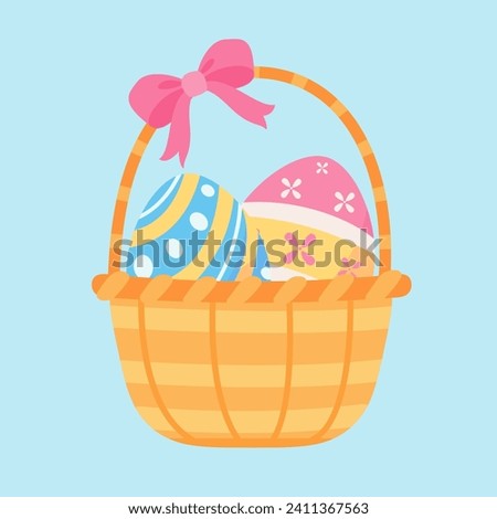 empty wicker basket For an Easter egg search activity with the kids.