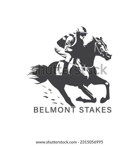 Illustration of Belmont Stakes, Horse Racing.