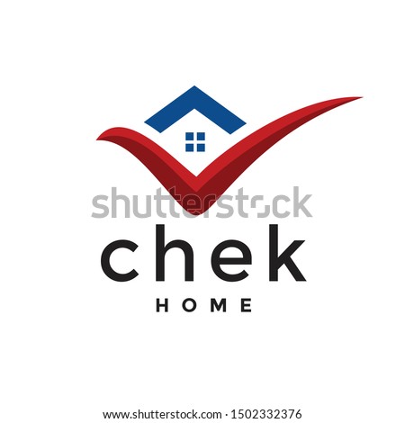 Check Home Simple Graphic Logo Design