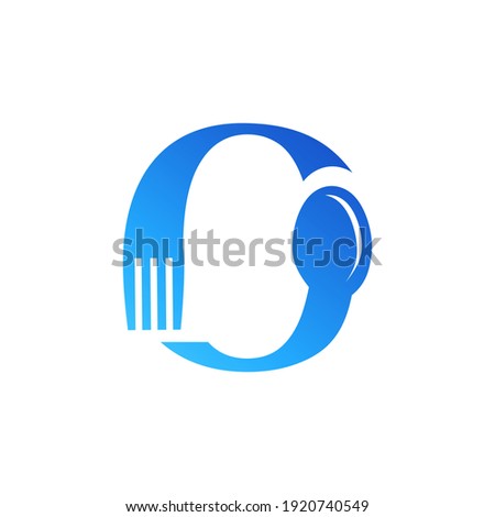 Letter O Spoon and Fork Logo Design Vecktor