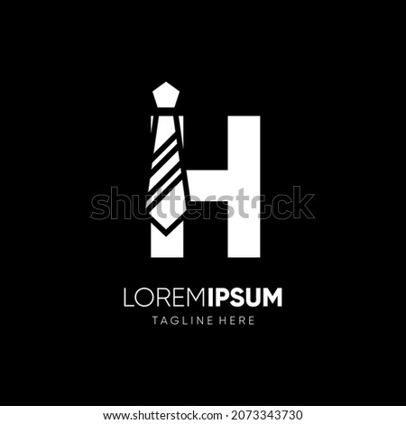 Letter H Tie Elegant Logo Design Vector Icon Graphic Emblem Illustration Background Template Imagine de stoc © 