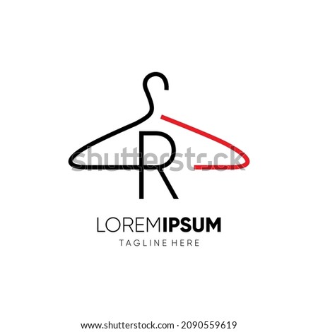 Initial Letter R Hanger Logo Design Vector Icon Graphic Emblem Illustration Stock fotó © 