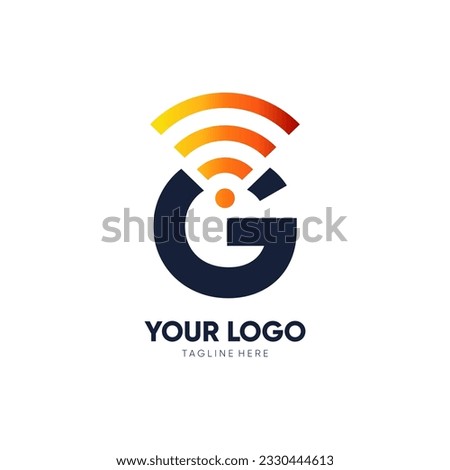 Letter G Initial Signal Logo Design Vector Icon Graphic Emblem Illustration Background Template