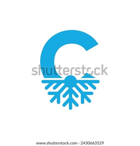 Letter C Air Conditioner logo Design Vector Icon Graphic Emblem Illustration