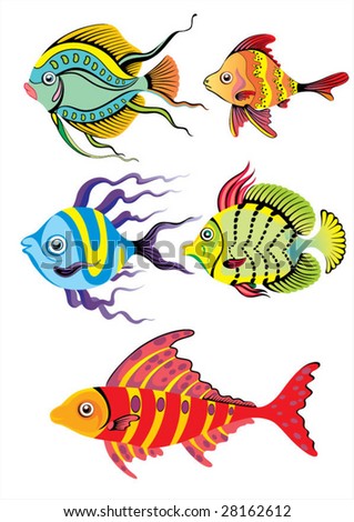 Tropical Fish Collection - Vector - 28162612 : Shutterstock