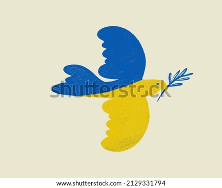 Similar – Image, Stock Photo Flag of peace dove in the wind