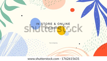 Abstract creative universal artistic template. Good for email header, social media post, AD, event and page cover, banner, background, brand identity, business card, poster and other graphic design.