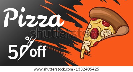 Discount coupon for fast food 50% off. Can be used for web banners, flyers, maps, coupons. Vector illustration esp-10.