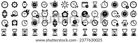 Hourglass icon set. Clock icon set. Timers icon. Time management. Vector illustration