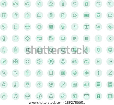 Simple business icon set (green)
