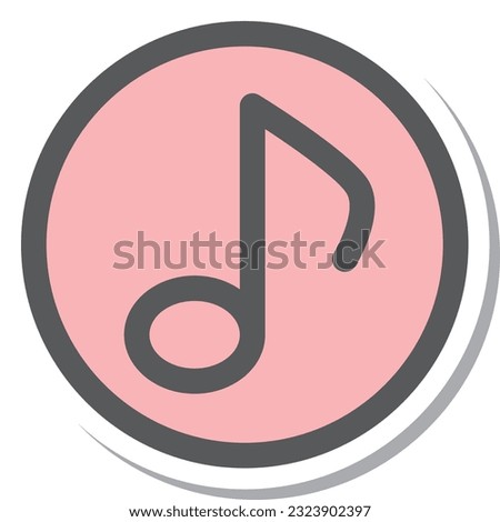 sticker style mini mini icon Music