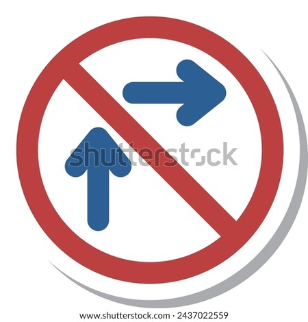 Single illustration of mini sign sticker: Right turn method for general motorized bicycles (small turn)