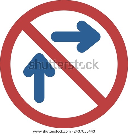 Single color illustration of mini sign: Right turn method for general motorized bicycles (small turn)