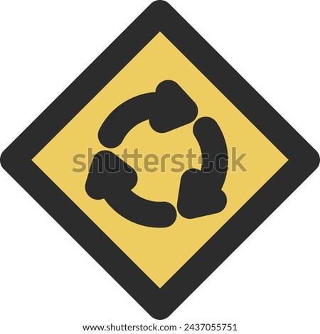 Single color illustration of mini sign with rotary