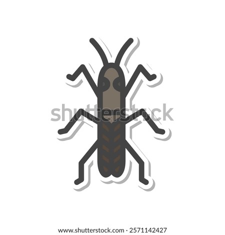 Sticker mini insect single item icon water strider