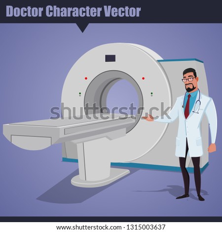 Doctor Character with Tomography  Somatom