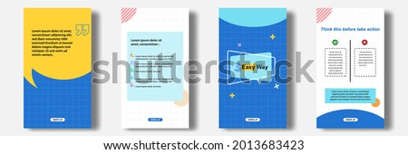 Social media tutorial, tips, trick, did you know post stories horizontal banner layout template with geometric background, memphis pattern design element in colorful color. Vector illustration
