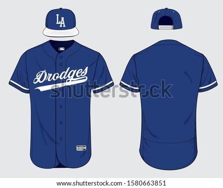 Baseball jersey uniform template mockup vector