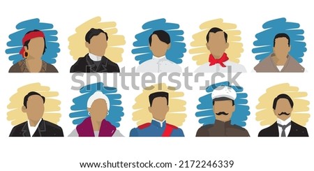 Silhouette of people head vector icon