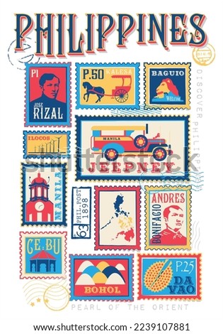 Silhouette of people head vector icon stamp design landmark tourist destinations