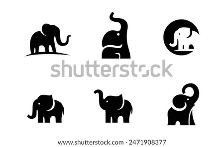 elephant vector icon illustration design template