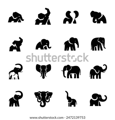 elephant vector icon illustration design template