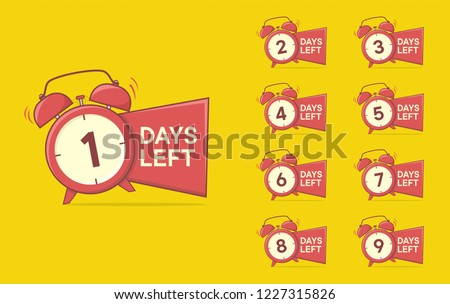 Number days left countdown vector illustration template, can be use for promotion, sale, landing page, template, ui, web, mobile app, poster, banner, flyer