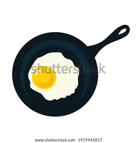 healthy breakfast fried egg vector graphic design