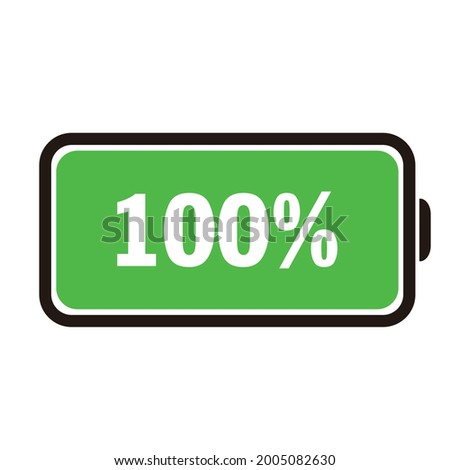 100% full charge icon vector design