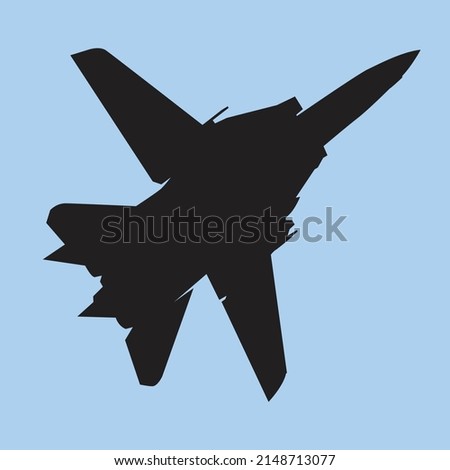 F14 tomcat jet fighter silhouette vector design