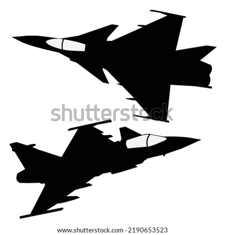 saab jet fighter silhouette vector design