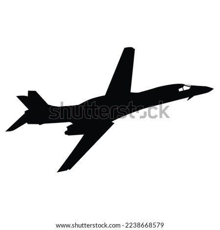 B1 Lancer bomber plane silhouette vector design