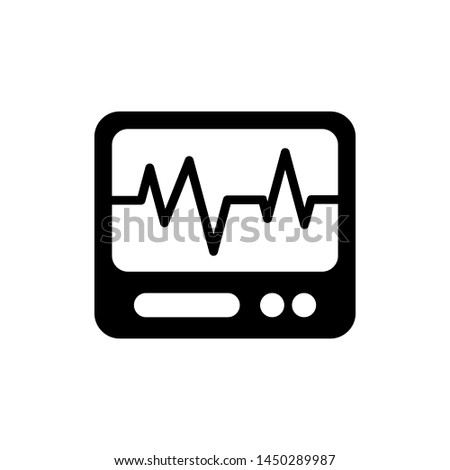 monitor screen from a health monitor that displays a heart rate graph. Health care device graphic resources
