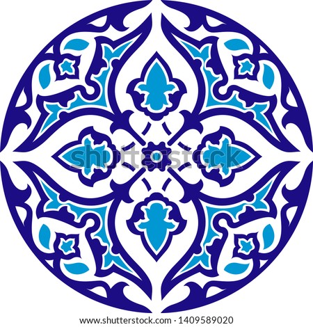 Samarkand Registan Uzbekistan tiles arabic vector ornament blue muslim mosaic ethnic ceramic decorative illustration islamic mosque pattern design 