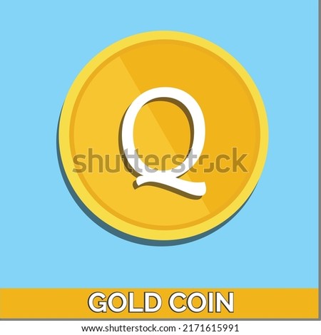 Quetzal gold coins. Guatemalan Money symbol. The Guatemalan Quetzal Currency Sign. Flat Design Coins. Can be used for web, mobile, infographic and print. eps10 Vector illustration.