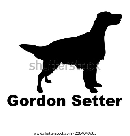 gordon setter Dog silhouette vector. Dog breeds