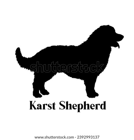 Karst Shepherd Dog silhouette dog breeds logo dog monogram logo dog face vector