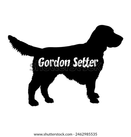 Gordon Setter Dog silhouette dog breeds logo dog monogram vector