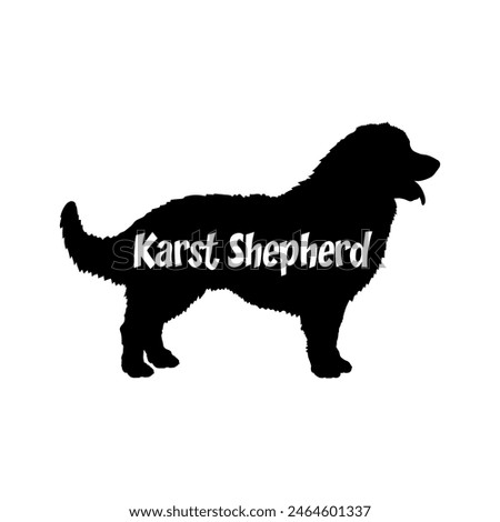 Karst Shepherd Dog silhouette dog breeds logo dog monogram vector