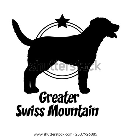 Greater Swiss Mountain dog silhouette,  dog, dog breeds, logo, vector, silhouette, logo design, animal, illustration, icon, sign, design, black,  symbol, pet