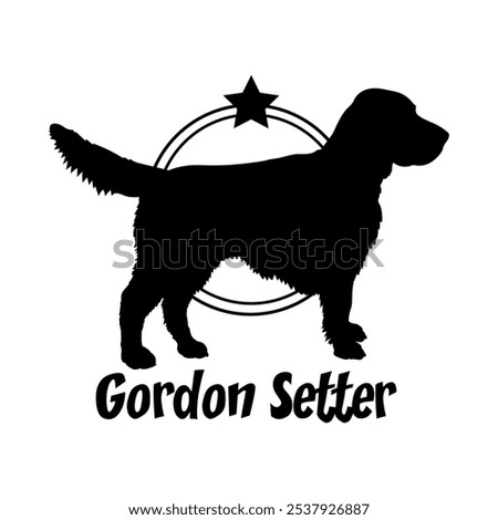 Gordon Setter dog silhouette,  dog, dog breeds, logo, vector, silhouette, logo design, animal, illustration, icon, sign, design, black,  symbol, pet