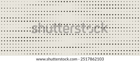 Black random polka dots brown background abstract pattern, horizontal halftone dots for wallpaper or vintage style seamless background, mix small and big circle dots.