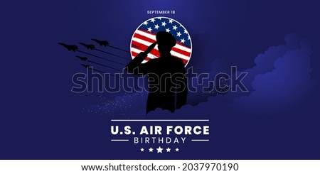 US Air Force Birthday. September 18. Vector illustration