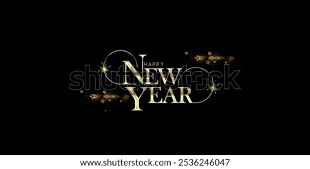 Happy newyear letters banner, Happy new year vector art and illustration. can use for, landing page, template, ui, web, mobile app, poster, banner, flyer, background