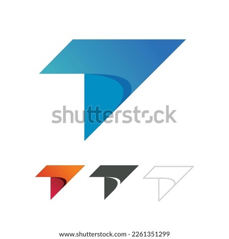 logo letter T arrows. Transfer initial files T. vector illustration of arrows marking the sender of the file. suitable for applications, internet, signs and others