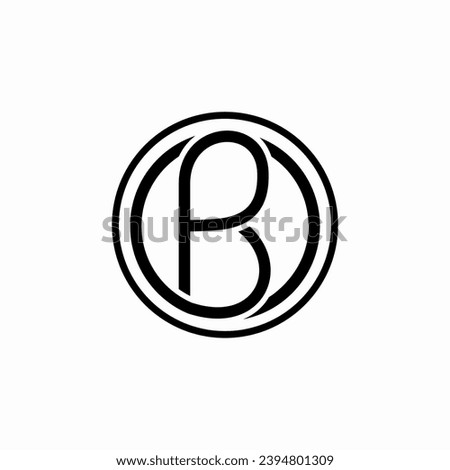 Logo Letter BP PB modern Creative Design, PB BP Monogram vector