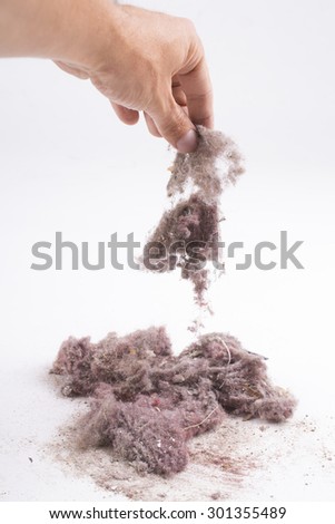 Common house dust on a floor