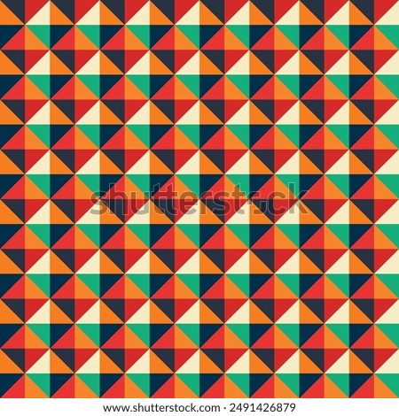 pola mulus segitiga 3d dengan beraneka ragam warna
