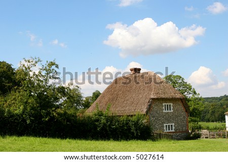 An old thatched cottage from Walderton in West Sussex England