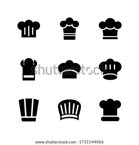 chef hat  icon or logo isolated sign symbol vector illustration - Collection of high quality black style vector icons
 Foto stock © 
